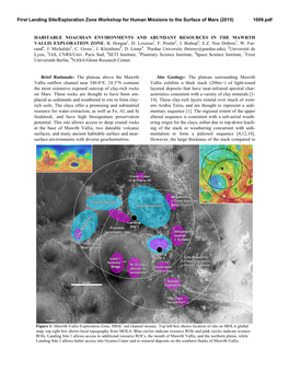 Habitable Noachian Environments and Abundant Resources in the Mawrth Vallis Exploration Zone