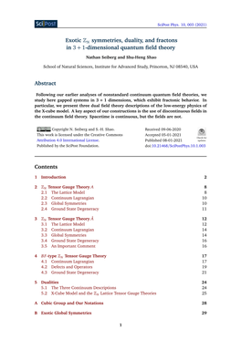 Exotic N Symmetries, Duality, and Fractons in 3