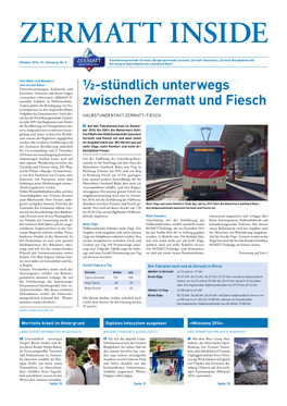 ½-Stündlich Unterwegs Zwischen Zermatt Und Fiesch