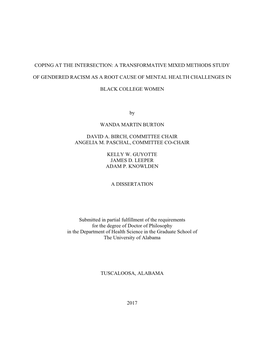 Coping at the Intersection: a Transformative Mixed Methods Study