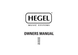 H20 / H30 / P20 / P30 User Manual