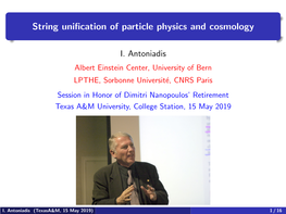 String Unification of Particle Physics and Cosmology