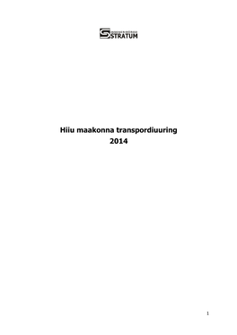 Hiiu Maakonna Transpordiuuring (2014)