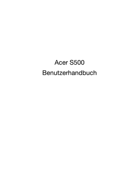 Bedienungsanleitung Acer Cloudmobile S500