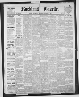 Rockland Gazette : October 9, 1879