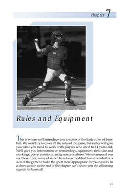 Rules and Equipment 67