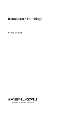 Introductory Phonology