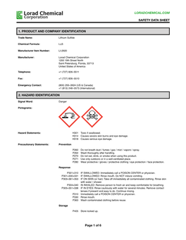 Safety Data Sheet