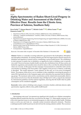 Alpha Spectrometry of Radon Short-Lived Progeny In