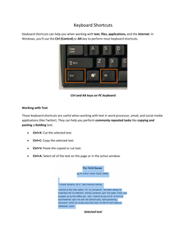 Keyboard Shortcuts