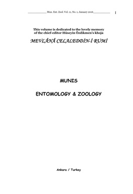 Scope: Munis Entomology & Zoology Publishes a Wide Variety of Papers