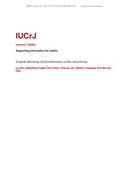 Crystal Twinning of Bicontinuous Cubic Structures