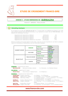 Etude De Croisement France-Sire