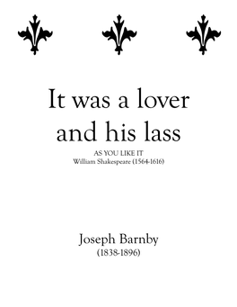 Joseph Barnby (1838-1896) It Was a Lover and His Lass J.Barnby