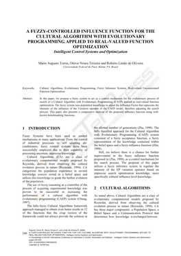 A Fuzzy-Controlled Influence Function for the Cultural Algorithm with Evolutionary Programming Applied to Real-Valued Function Optimization