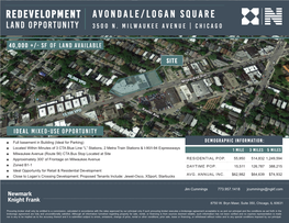Redevelopment AVONDALE/Logan Square Land Opportunity 3500 N