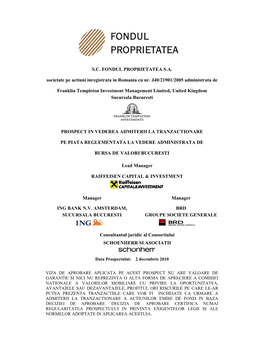 FP Prospect RO -FINAL Aprobat CNVM In