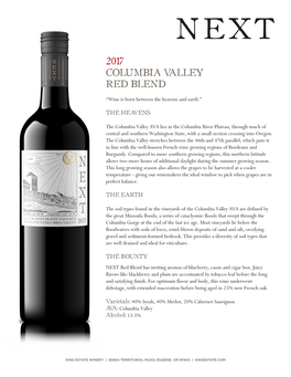 2017 NEXT Columbia Valley Red Blend
