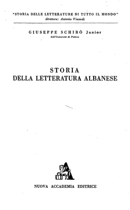 Storia Della Letteratura Albanese