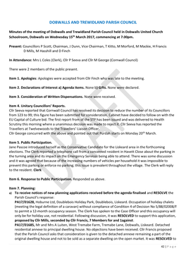 Dobwalls and Trewidland Parish Council