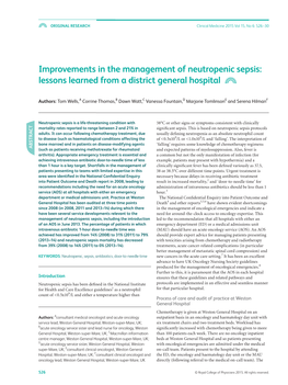 Improvements in the Management of Neutropenic Sepsis: Lessons Learned from a District General Hospital