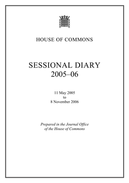 Sessional Diary 2005–06