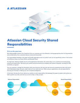 Atlassian Cloud Security Shared Responsibilities