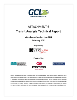 Transit Analysis Technical Report