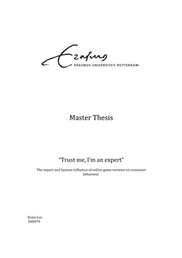 Master Thesis