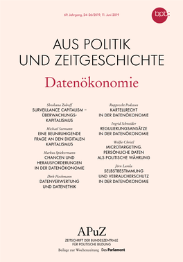 AUS POLITIK UND ZEITGESCHICHTE Datenökonomie