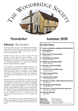Newsletter Autumn 2020 Newsletter Autumn 2020