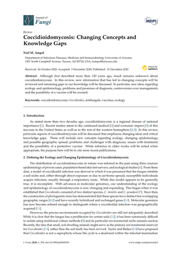 Coccidioidomycosis: Changing Concepts and Knowledge Gaps