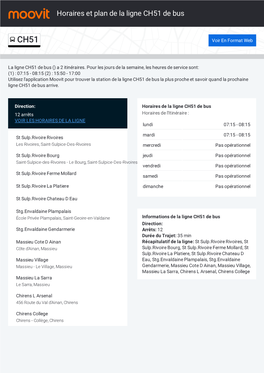 Horaires Et Trajet De La Ligne CH51 De Bus Sur Une Carte