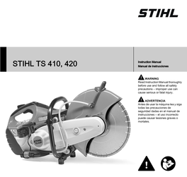 STIHL TS 410, 420 Manual De Instrucciones