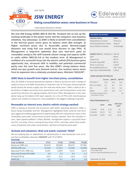 Jsw Energy Companyname