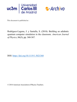 Building an Adiabatic Quantum Computer Simulation in the Classroom