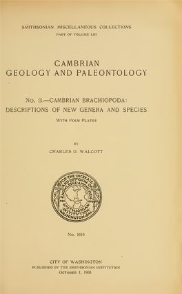 Cambrian Geology and Paleontology