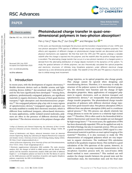 Photoinduced Charge Transfer in Quasi-One-Dimensional Polymers in Two-Photon Absorption