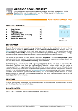 Organic Geochemistry