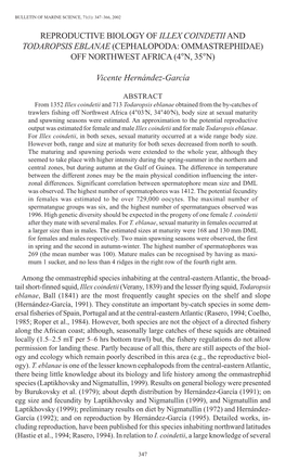 Reproductive Biology of <I>Illex Coindetii</I> and <I>Todaropsis