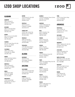 Izod Shop Locations