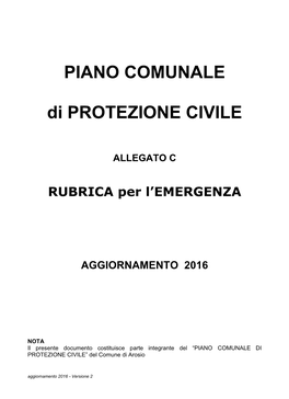 Rubrica Di Emergenza