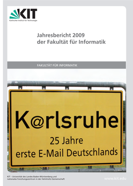 Jahresbericht 2009 Der Fakultät Für Informatik