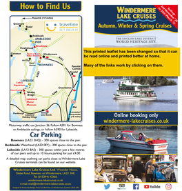 How to Find Us O N 26T O Vem H Cruise Through the Tranquil Seasons Marchb Er Keswick (10 Miles) ’2 ’21 0 Grasmere Rydal Autumn, Winter & Spring Cruises