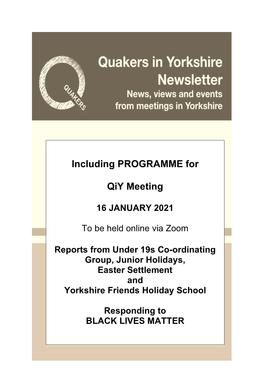 Including PROGRAMME for Qiy Meeting