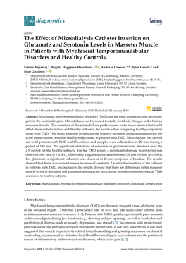 The Effect of Microdialysis Catheter Insertion on Glutamate And