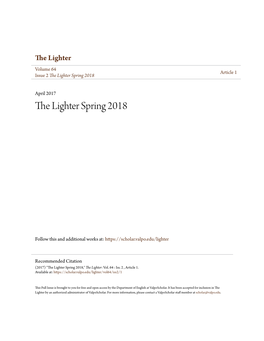 The Lighter Spring 2018