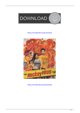 Mickey Virus Hindi Movie Songs Downloadl