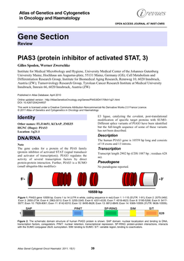 Gene Section Review