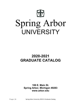 2020-2021 Graduate Catalog